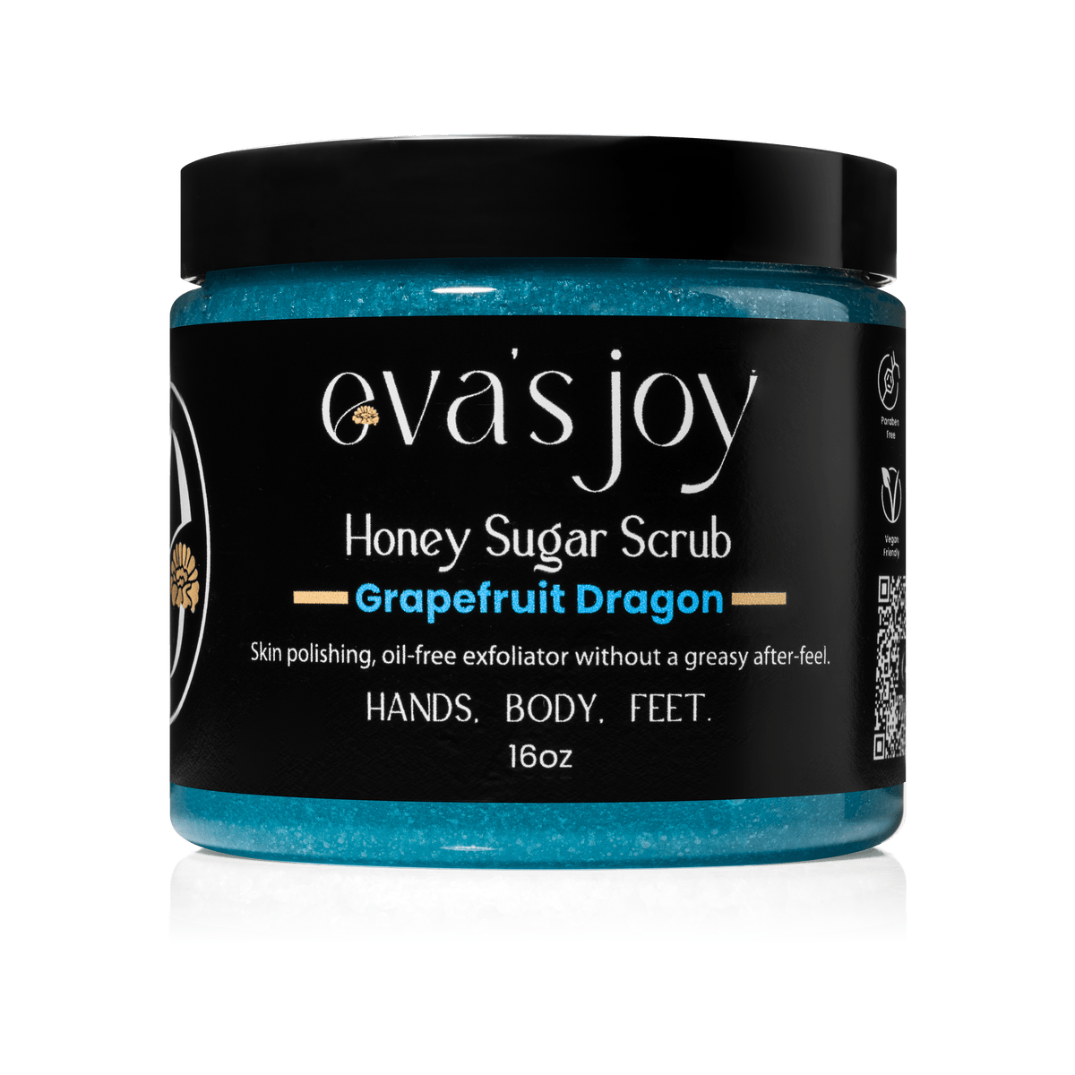 Eva's Joy Exfoliating Sugar Scrub - Grapefruit Dragon 16 oz – Brightening & Hydrating Body Scrub