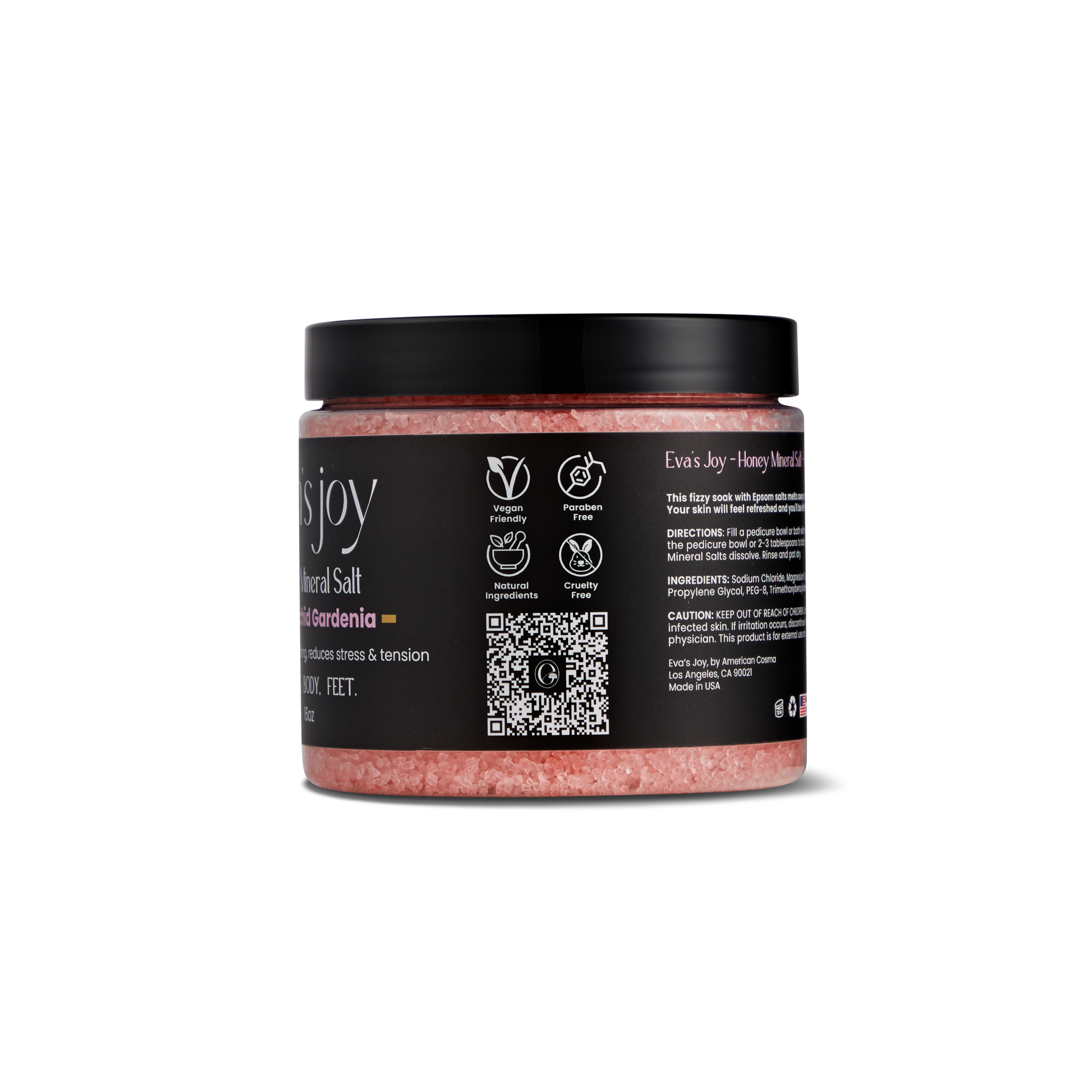 Eva's Joy Luxury Bath Salt – Wild Orchid Gardenia 16 oz - Eva's Joy