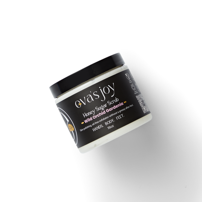 Eva’s Joy Exfoliating Sugar Scrub – Wild Orchid Gardenia 16 oz - Eva's Joy